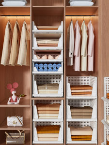 กล่องเก็บเสื้อผ้าแบบชั้นวางสำหรับเก็บเสื้อผ้าในตู้เสื้อผ้า กล่องเก็บเสื้อผ้าแบบหีบหัวเข็มขัดแบบดึงดูดจากธรรมชาติแบบดึงดูดจากธรรมชาติ