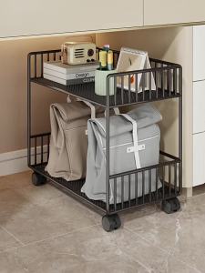 evesigar | Desk-Side Book Storage Rack Large Capacity Multi-Layer Wheeled