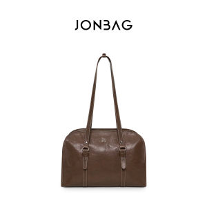 JONBAG Commuter Tote Bag Womens Large Capacity Shoulder Handbag Travel Casual Style Zipper Closure Soft Synthetic Leather