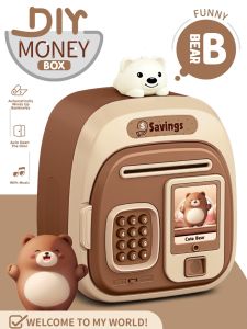 Electronic Bank Safe Box Money Boxes For Children Digital Coins Cash Saving Safe Deposit Mini ATM Machine Toys Kids Gift ﻿