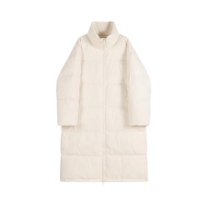 Long over Knee Loose Thickened down Cotton Jacket Womens Fashionable Retro Outerwear Warm Autumn Winter New Arrival
