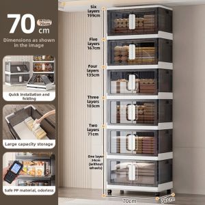 Multi-level Foldable Transparent Storage Box