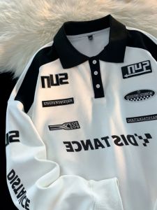 SUODUN | American Retro Black and White Embroidered Jacket