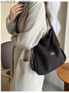 Trendy Canvas Backpack Womens Double-Shoulder Crossbody Bag College Students Bookbag Single-Shoulder Stylish Sensation