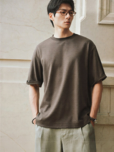 MIANXIANSHENG | Cotton and Linen Blend Casual Tshirt