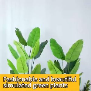 【Free stone+ flower pots】Artificial plant Fake Palm Tree Artificial Plants Bonsai Home Decoration Multiple styles and sizes to choose from Simulation Leaf For indoor house home wedding office decoration Tropical monstera Palm leaves