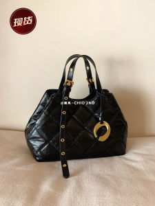 Exquisite Diamond Quilted Moon-clasp Handbags for Women