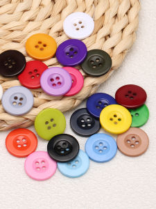 Nút Nhựa Nhiều Màu DIY Nút Áo Sơ Mi Tròn Nút Áo Khoác Nút Quần Tây Nút Nhựa Dệt Tay Nút Tròn Bằng Nhựa