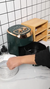 Air Fryer Aluminium Foil Trays Round Containers Tin Box Disposable Steaming Basket Kitchen Baking Tool