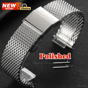 High Quality 1.0mm Magnetic Buckle Milanese Watch Strap 20mm 22mm Matte Polished Stainless Steel Band Universal Business Belt