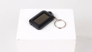 TaffLED Mini LED Solar Power Rechargeable Flashlight With Keychain - XY - Black
