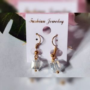 Hijabnur1 - Sepasang Anting Hooks Kristal Handmade