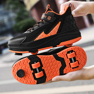 Giày Trượt Patin Hai Bánh Đa Năng Cho Trẻ Em Nam Và Nữ Có Hỗ Trợ Cổ Chân Đế Cao Su Lót EVA