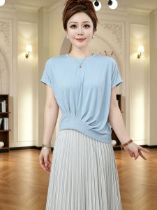 Irregular Hem Ruffled Loose T-Shirt