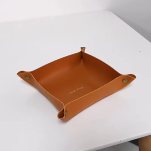 Kotak Organizer Serbaguna PVC Kulit Leather Tray Kulit Tempat Penyimpanan Perhiasan Kunci