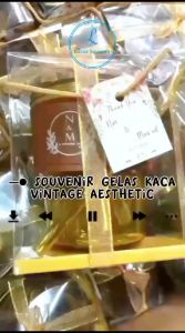 Souvenir Gelas / Tumbler Kaca Aesthetic