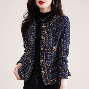 Fashion French Design Elegant Tweed Short Coat