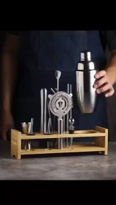 SteadySip Cocktail Set Stainless Steel Shaker Mixer Jigger Pourer Bar Set Bartending Bartender Set Hand Mixers Tool Beverage Appliances Mixer