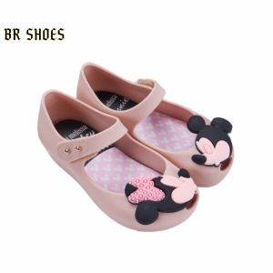 Melissa Official Store mini shoes Cartoon Mickey Decorative Childrens Shoes Soft-soled Princess Shoes Girls Ballet Flat Shoes Toddler Shoes Beach Shoes girl kids shoes