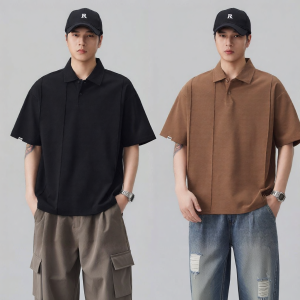 Mark Fairwhale | Collar Loose Breathable Short Sleeve Polo Shirt