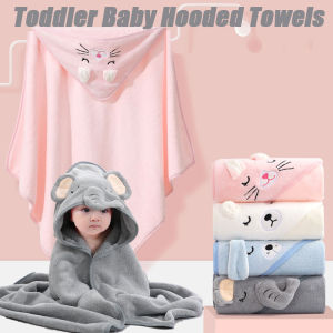 Baby Infant Bath Towels Baby Cartoon Coral Fleece Towel  Baby Bathrobe Infant Babys Stuff