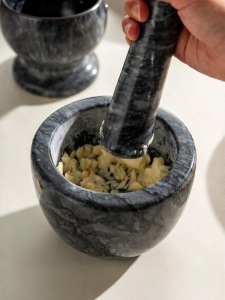 Onlycook | Cối và Chày Đá Marble Thiên Nhiên để Giã và Nghiền