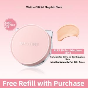 Mistine | Oil and Dry Skin Suitable Air Cushion Compact Light Weight Coverage Sunscreen Long-lasting