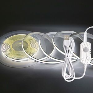 DC5V USB Motion Sensor 8mm COB LED Strip 3 Modes Dimmable Induction Night Light for  Bedroom TV Backlight Kitchen Cupboard Decor