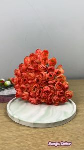 Hiasan Dekor Rumah dengan Bunga Mawar Palsu Plastik