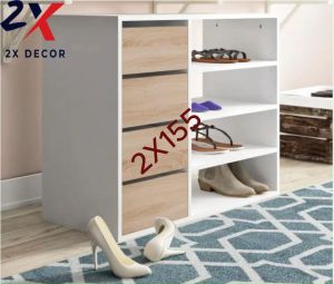 Kệ để giày đơn giản 4 tầng thêm 4 ngăn kéo thiết kế hiện đại 2X Decor-2X155