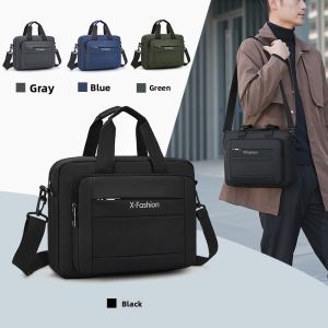 Casual Commuter Mens Small Briefcase Crossbody Bag Shoulder Handbag Tablet Computer Bag Soft Polyester Lining Zipper Closure
