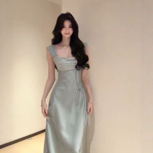 CHANGTONG | Elegant High-Quality Acetate Satin Dress