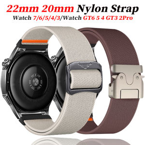 22mm 20mm Loop Band for Samsung Galaxy Watch 7/6/5/4/3/Gear S3 Nylon Strap for Huawei Watch GT6 5 4 GT3 2Pro/Amazfit GTR 4/GTS