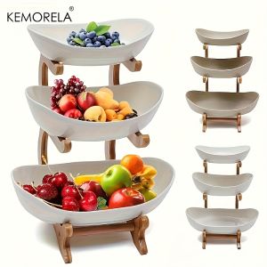3 Layer Fruit Plate Home Living Room Plastic Snack Dish Creative Modern Dried Fruit Basket Candy Dish Cake Stand Salad Bowl