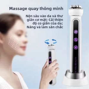 Máy Massage Mặt 3 Trong 1 RF Heating EMS Với Công Nghệ 360 Độ °   Con Lăn Để Nâng Da Trẻ Hóa Giảm Nếp Nhăn Thiết Bị Làm Đẹp Bằng Dòng Điện Siêu Nhỏ Được Sạc Qua USB