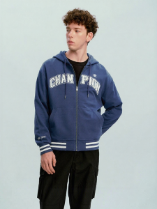 Champion | Zipper Hoodie Sweatshirt Retro College Style