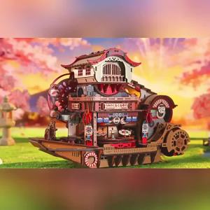 New DIY Big Doll House Case Wooden Miniature Furniture Dollhouse Handmade Model Assembly Toys Birthday Gifts Maritime Sushi