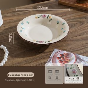 SHELI | Bộ Dụng Cụ Bàn Ăn Gốm Phong Cách Nước Ngoài Hoài Cổ Bát Cơm