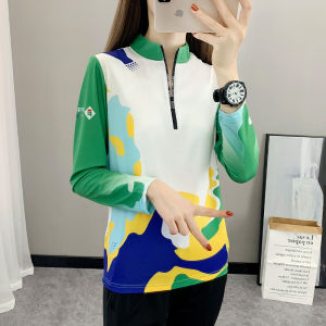 Womens Quick Dry Shirt Outdoor Running Climbing T-shirt Moisture Wicking Stand Collar Breathable Fitness Sportswear