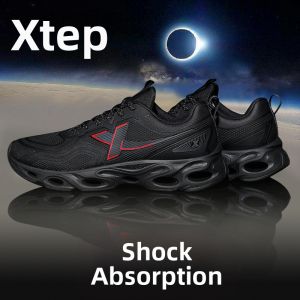 XTEP | Shock Absorption Waterproof Leather Men Running Shoes