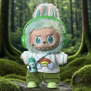 Labubu Cloth Doll Clothes 17cm Vinyl Macaron Style Cute Fabric Suitable for First Third Generation Dolls in Stock