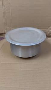 Kucing Brand Aluminium Indian Curry Pot (Round Bottom)/Periuk Kari Aluminium/ Mamak Style Cooking Pot with Lid 8-13”inch