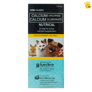 Nutrical Calcium Supplememt for Dogs and Cats 60ml 120ml Calcium Chloride and Calcium