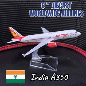 Metal Diecast Aircraft Model 6 Inches Scale Airbus Boeing 330 380 737 747 777 Aviation Miniature Art Replica Kid Fidget Boy Toy