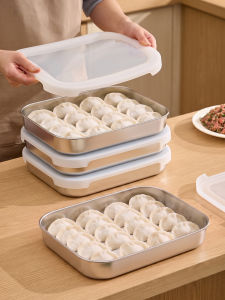 YYIEDERNG | 316L Stainless Steel Food-Grade Refrigerator Dumpling Storage Box