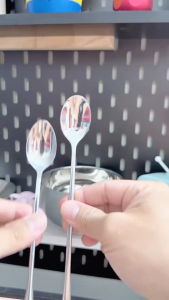 ( đá r ) Combo 2 muỗng và 5 muỗng  uống cà phê trà ăn kem ăn bánh  cán dài inox  - thìa cán dài - muông dài - thìa cà phê - muong cafe - thìa kem