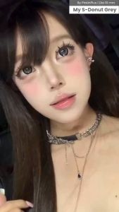 SOFTLENS MY S-DONUT GREY BIG EYE 18MM BY PINKN NORMAL DAN MINUS TINGGI