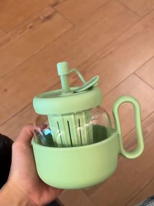 Botol Minum Aesthetic Infus Water Handle Gagang 650ml Anti Tumpah