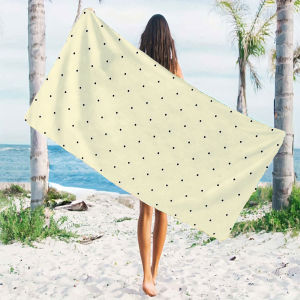 Cream Dot Beach Towels Ultra Lightweight Quick Drying Super Absorbent Summer Essential Fast-Drying Towel for Beach
