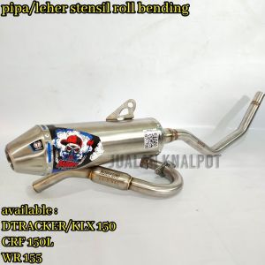 Knalpot Norifumi Rocket 4 Badboy Stainless Pnp Crf 150l/Klx 150 Bf s g/Wr 155/Dtracker 150 new full system